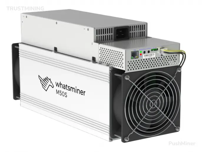 Оборудование для майнинга WhatsMiner M50S 124 Th/s, производитель MicroBT, алгоритм SHA-256 Превью