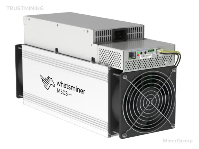 Оборудование для майнинга WhatsMiner M50S++ 156 Th/s, производитель MicroBT, алгоритм SHA-256 Превью