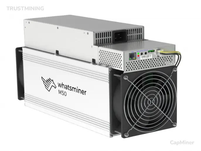Оборудование для майнинга WhatsMiner M50 118 Th/s, производитель MicroBT, алгоритм SHA-256 Превью